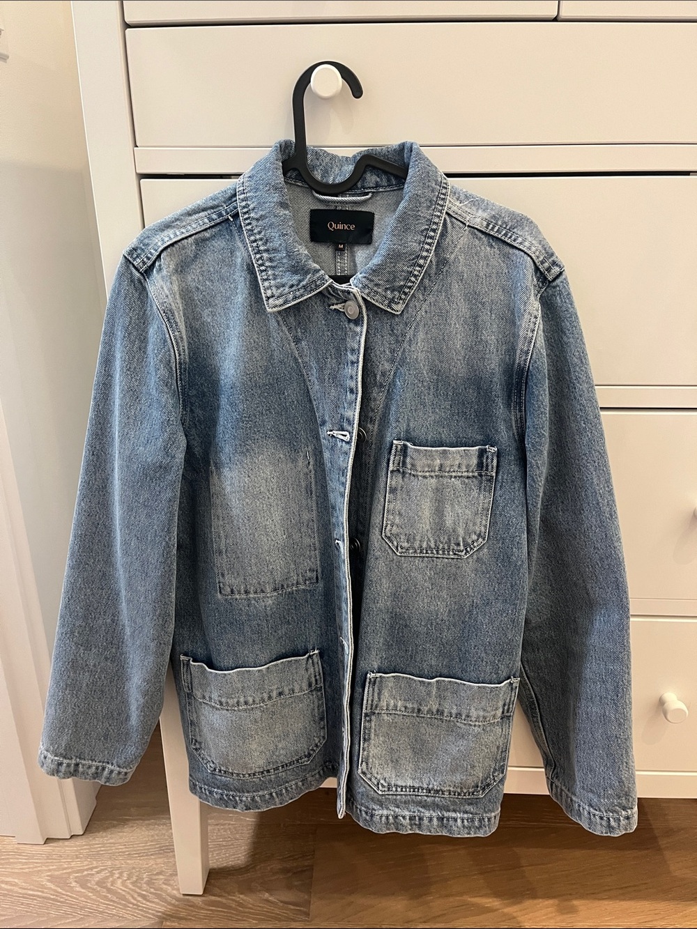 Quince 100% cotton denim jacket